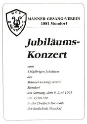 1991 110 Jahe MGV Mondorf